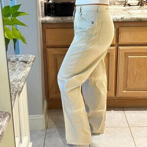 Woolrich Women's Cotton High Rise British Tan Wide Leg Utility Pants - Size 12